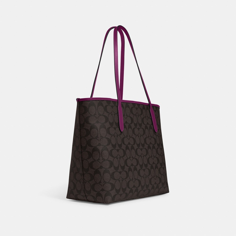 NWT Coach Outlet City Tote In Signature Canvas - Picture 4 of 5